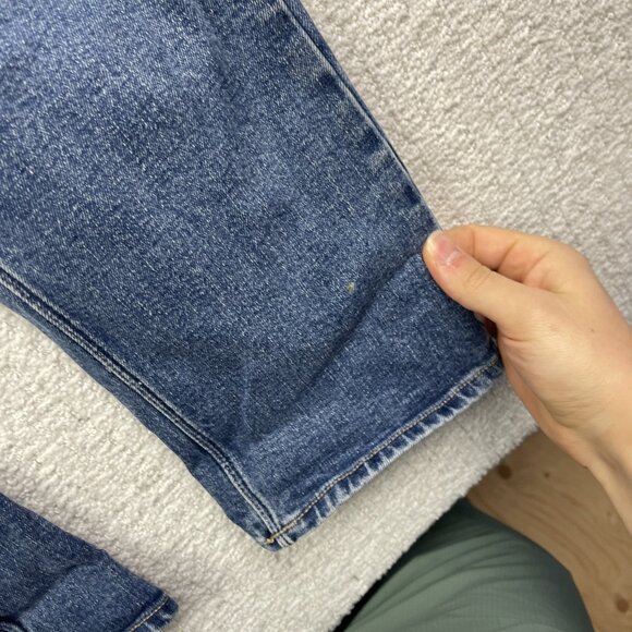 Y2K Volcom Brand Jeans Kinkade Regular Tapered Mens Size 28 Dark Blue Denim - Picture 4 of 10